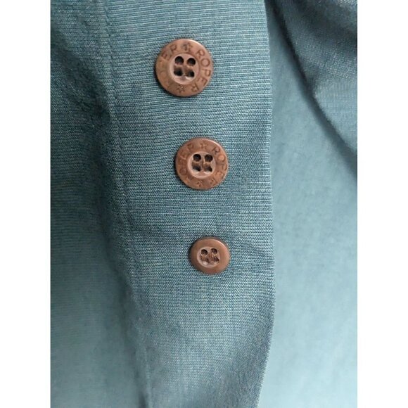Vintage Roper Button Down Western Shirt Long Sleeve Teal Men's Size 2XT - Picture 7 of 8